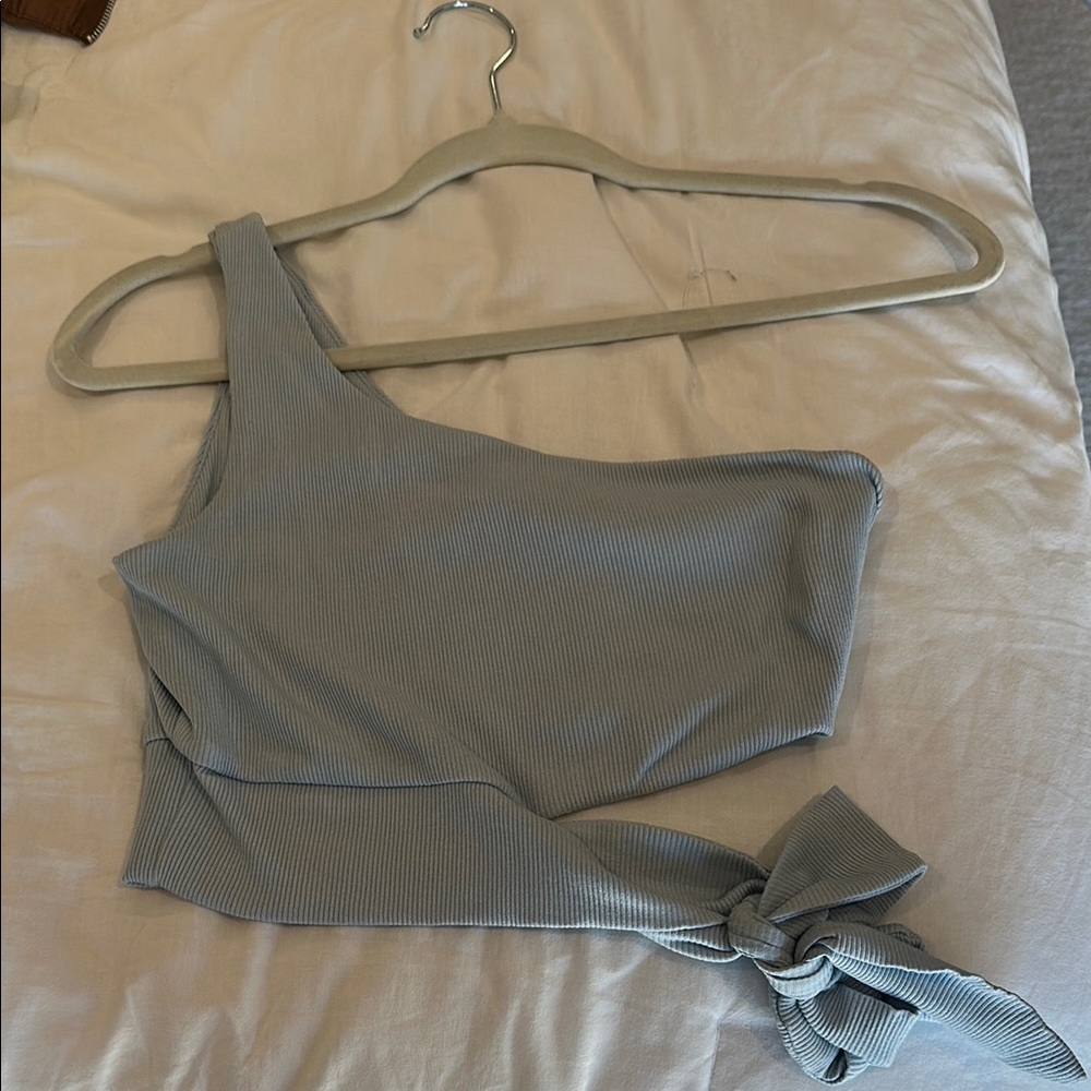 One-Shoulder baby blue Top
